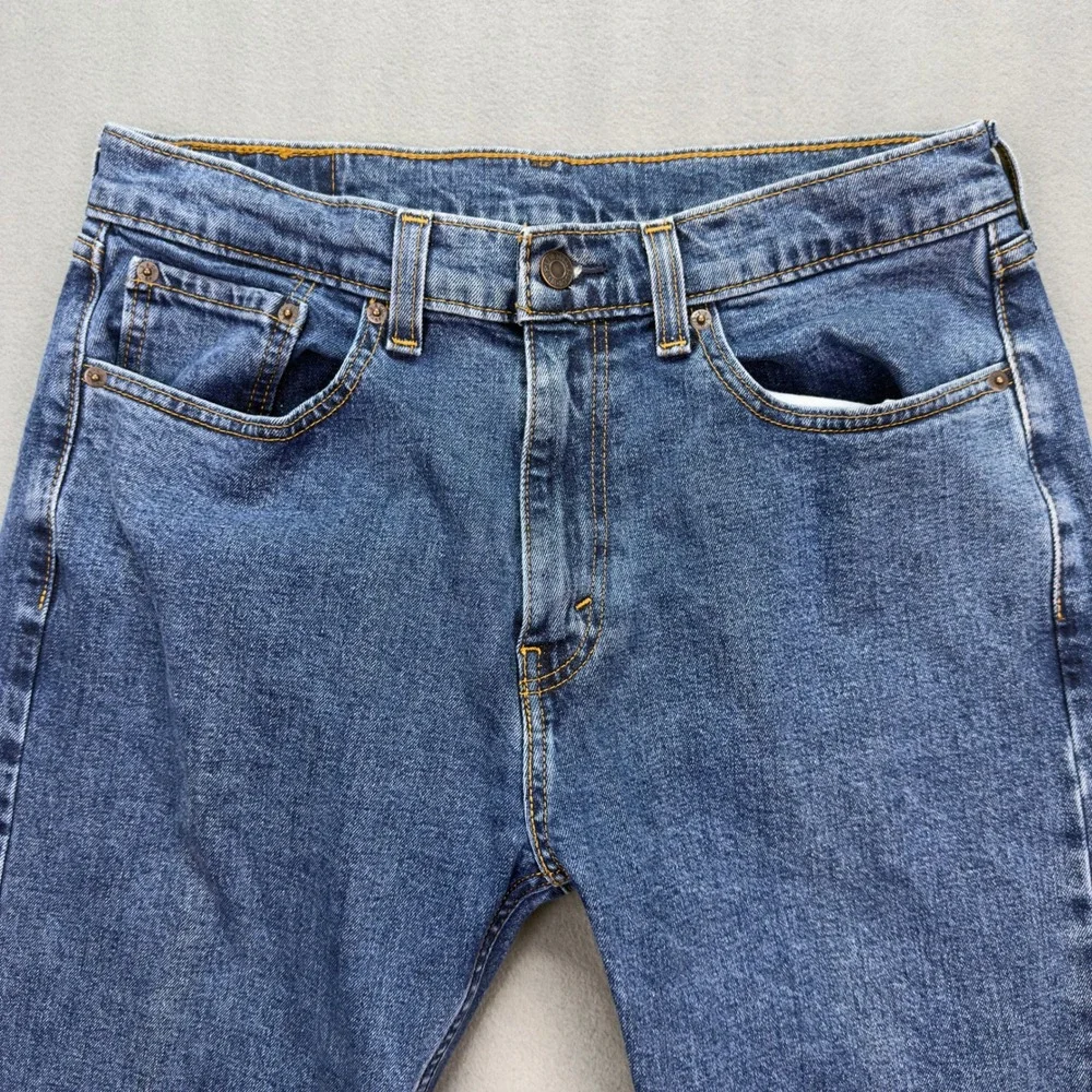 Levis 505 Regular Fit Jeans 33x32 Blue Denim Straight Leg Pants